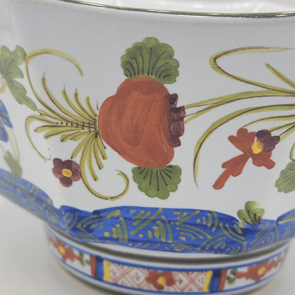 Taste Setter Sigma Italy Hand Painted Floral Octagon Bowl 5" Ceramic Vintage - Picture 5 of 16